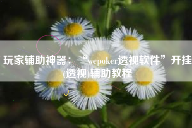 玩家辅助神器：“wepoker透视软件	”开挂(透视)辅助教程