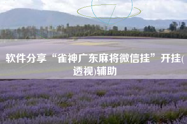 软件分享“雀神广东麻将微信挂”开挂(透视)辅助