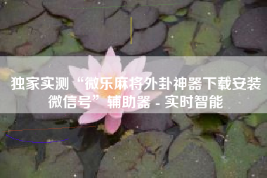 独家实测“微乐麻将外卦神器下载安装微信号”辅助器 - 实时智能