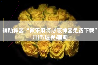 辅助神器“微乐麻将必赢神器免费下载	”开挂(透视)辅助