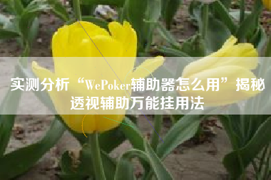 实测分析“WePoker辅助器怎么用	”揭秘透视辅助万能挂用法