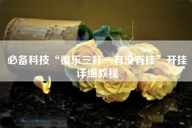 必备科技“微乐三打一有没有挂”开挂详细教程