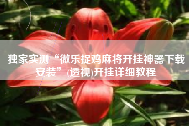 独家实测“微乐捉鸡麻将开挂神器下载安装”(透视)开挂详细教程