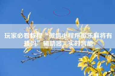 玩家必看教程“微信小程序微乐麻将有挂吗	”辅助器 - 实时智能