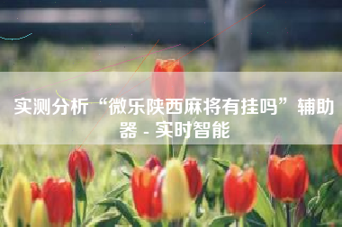 实测分析“微乐陕西麻将有挂吗	”辅助器 - 实时智能