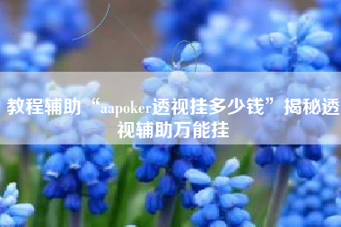 教程辅助“aapoker透视挂多少钱	”揭秘透视辅助万能挂