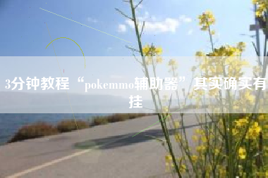3分钟教程“pokemmo辅助器	”其实确实有挂