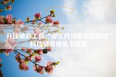 开挂辅助工具“微乐四川麻将挂软件	”科技辅助神器手机版