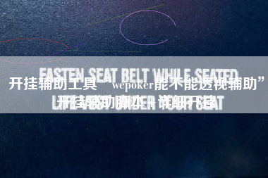 开挂辅助工具“wepoker能不能透视辅助	”开挂辅助脚本+详细开挂