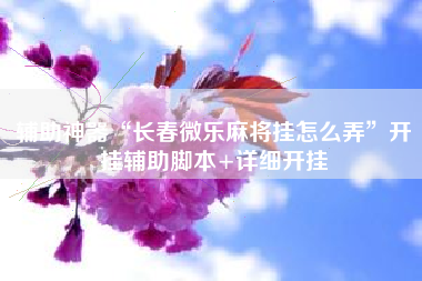 辅助神器“长春微乐麻将挂怎么弄”开挂辅助脚本+详细开挂