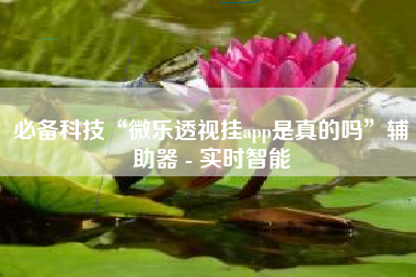 必备科技“微乐透视挂app是真的吗”辅助器 - 实时智能