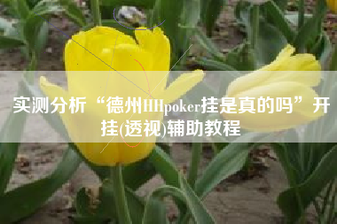实测分析“德州HHpoker挂是真的吗	”开挂(透视)辅助教程
