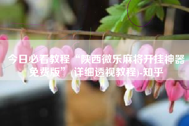 今日必看教程“陕西微乐麻将开挂神器免费版”(详细透视教程)-知乎