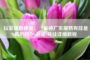 玩家辅助神器：“雀神广东麻将有挂是真的吗	”(透视)开挂详细教程