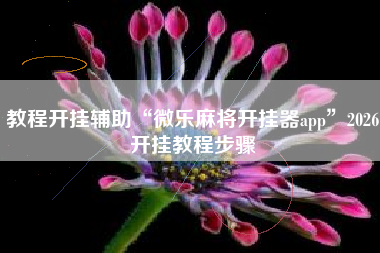 教程开挂辅助“微乐麻将开挂器app”2026开挂教程步骤