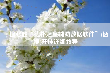 一键必胜“德扑之星辅助数据软件	”(透视)开挂详细教程