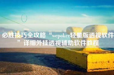 必胜技巧全攻略“wepoker轻量版透视软件”详细外挂透视辅助软件教程
