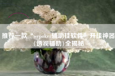 推荐一款“wepoker辅助挂软件”开挂神器{透视辅助}全揭秘