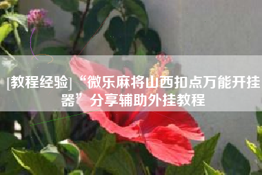 [教程经验]“微乐麻将山西扣点万能开挂器”分享辅助外挂教程