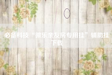 必备科技“微乐亲友房专用挂”辅助挂下载