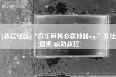 [教程经验]“微乐麻将必赢神器app”开挂(透视)辅助教程!
