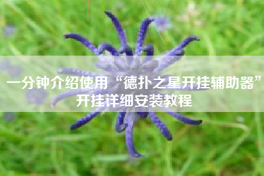 一分钟介绍使用“德扑之星开挂辅助器	”开挂详细安装教程