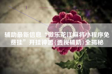 辅助最新信息“微乐龙江麻将小程序免费挂”开挂神器{透视辅助}全揭秘