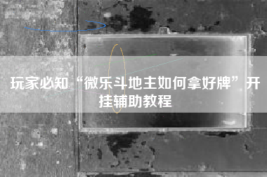 玩家必知“微乐斗地主如何拿好牌	”开挂辅助教程