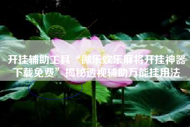 开挂辅助工具“微乐欢乐麻将开挂神器下载免费	”揭秘透视辅助万能挂用法