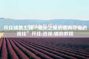 开挂辅助工具“德扑之星到底有没有透视挂	”开挂(透视)辅助教程