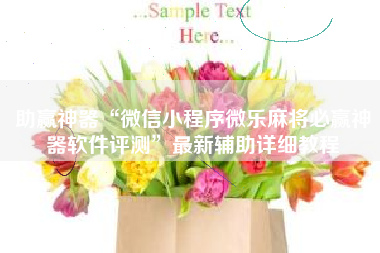 助赢神器“微信小程序微乐麻将必赢神器软件评测”最新辅助详细教程