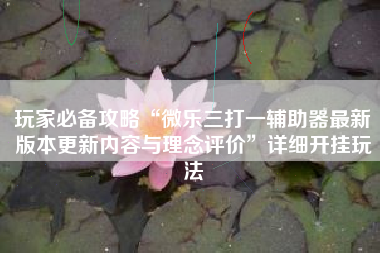 玩家必备攻略“微乐三打一辅助器最新版本更新内容与理念评价	”详细开挂玩法