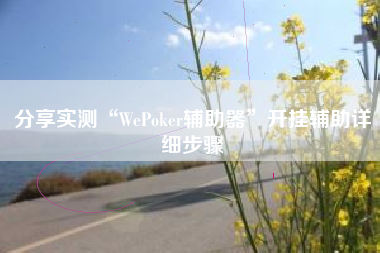 分享实测“WePoker辅助器	”开挂辅助详细步骤