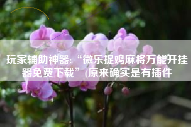 玩家辅助神器:“微乐捉鸡麻将万能开挂器免费下载	”(原来确实是有插件