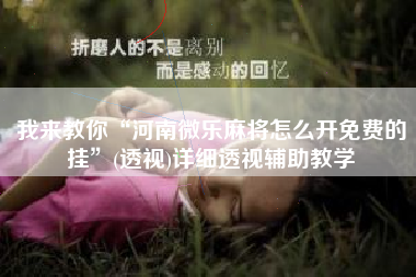 我来教你“河南微乐麻将怎么开免费的挂	”(透视)详细透视辅助教学