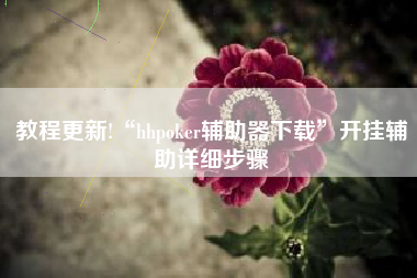 教程更新!“hhpoker辅助器下载”开挂辅助详细步骤