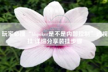 玩家必搜“hhpoker是不是内部控制	”透视挂!详细分享装挂步骤