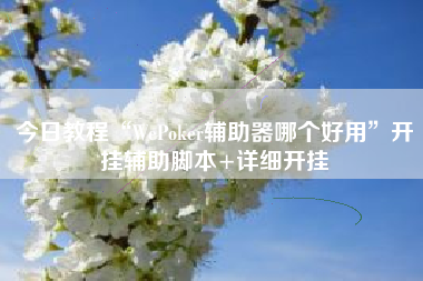 今日教程“WePoker辅助器哪个好用	”开挂辅助脚本+详细开挂
