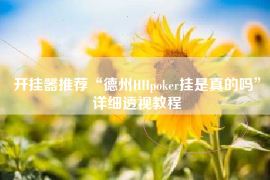 开挂器推荐“德州HHpoker挂是真的吗”详细透视教程