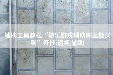 辅助工具教程“微乐游戏辅助哪里能买到”开挂(透视)辅助