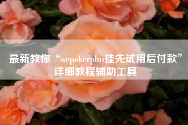 最新教你“wepokerplus挂先试用后付款”详细教程辅助工具