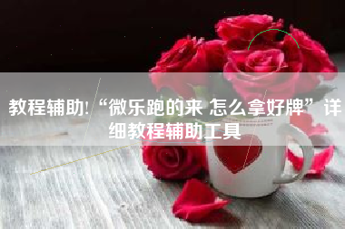教程辅助!“微乐跑的来 怎么拿好牌	”详细教程辅助工具
