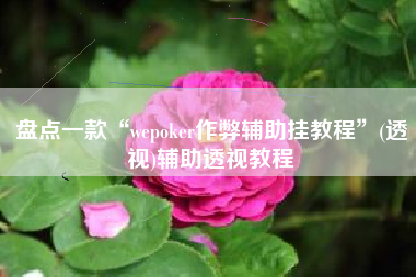 盘点一款“wepoker作弊辅助挂教程	”(透视)辅助透视教程