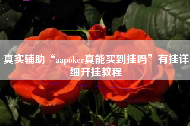 真实辅助“aapoker真能买到挂吗”有挂详细开挂教程