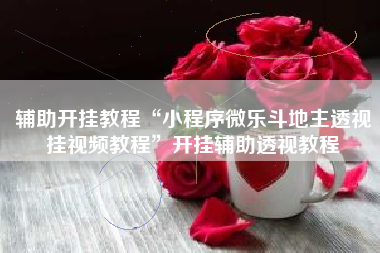 辅助开挂教程“小程序微乐斗地主透视挂视频教程	”开挂辅助透视教程