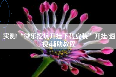 实测!“微乐挖坑开挂下载安装	”开挂(透视)辅助教程