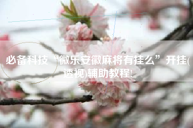 必备科技“微乐安徽麻将有挂么”开挂(透视)辅助教程!