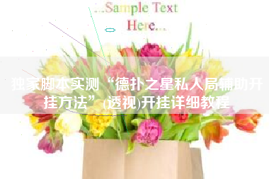 独家脚本实测“德扑之星私人局辅助开挂方法	”(透视)开挂详细教程