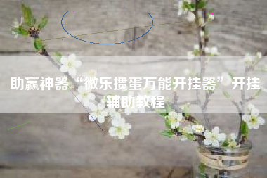 助赢神器“微乐掼蛋万能开挂器	”开挂辅助教程