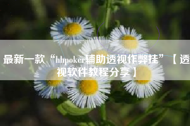最新一款“hhpoker辅助透视作弊挂”【透视软件教程分享】